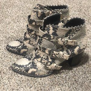 Steve Madden snakeskin boots